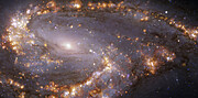 NGC 3627, vista con el instrumento MUSE, instalado en el VLT de ESO, en varias longitudes de onda de luz