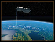 Størrelsen af asteroiden Kleopatra sammenlignet med Norditalien