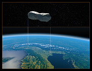 Size comparison of asteroid Kleopatra with northern Italy