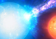 Imagem artística de uma micronova (vista de perto)
