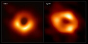 Le prime due immagini di buchi neri a confronto