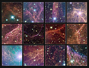 Particolari del resto di supernova delle Vele