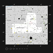 Tågen Sh2-284 i stjernebilledet Monoceros