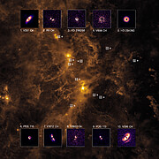Planeet-vormende schijven in de Orionwolk