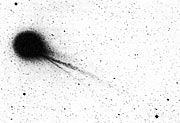 Komet Halleys Ionenschweife