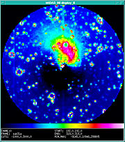 Spectacular jet in comet Hale-Bopp