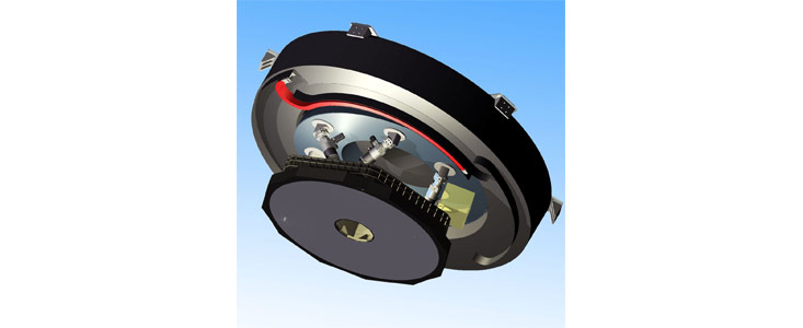 Engineering drawing of the E-ELT adaptive M4 mirror assembly