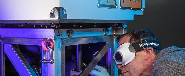 Uma das unidades da Instalação de Quatro Estrelas Guia Laser para o VLT