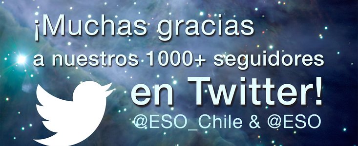 1000 seguidores de @ESO_Chile