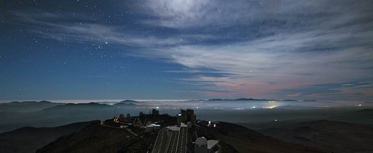 La Silla à noite