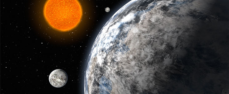 A trio of super-Earths (artist's impression)