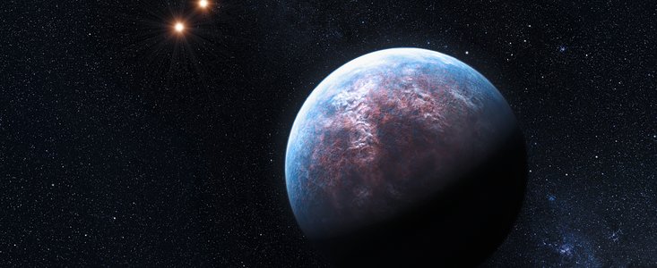 El sistema Gliese 667 (Impresión artística)