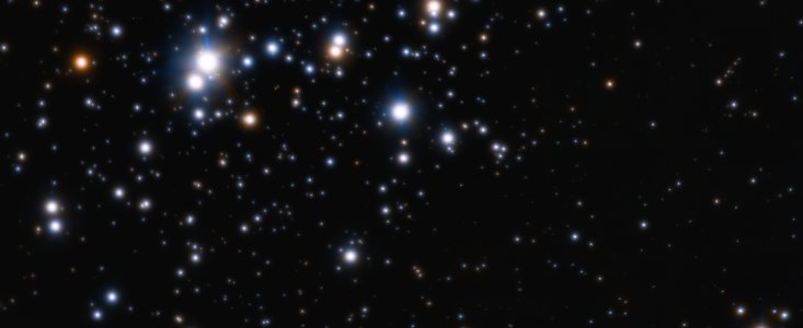 Widest adaptive optics view of the open star cluster Trumpler 14