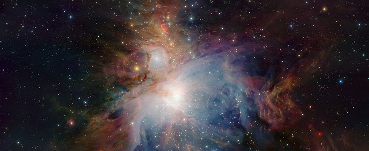VISTA ser Orionnebulosan i infrarött ljus