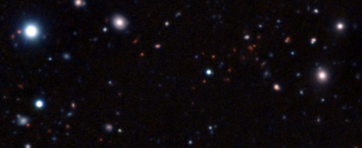 The most remote mature cluster of galaxies yet found