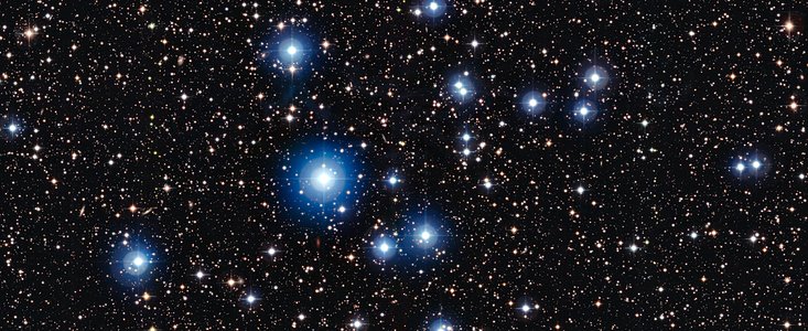 Mladé hvězdy v otevřené hvězdokupě NGC 2547