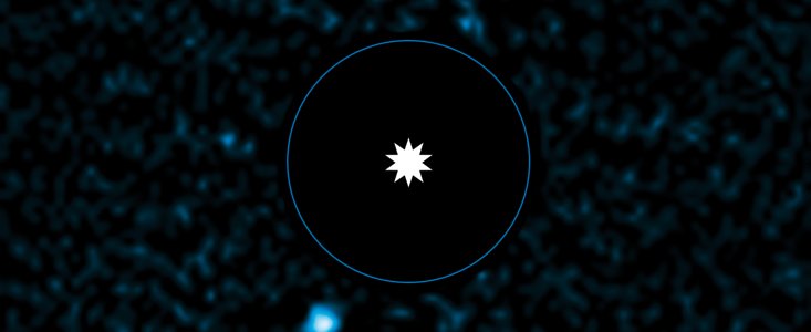 Snímek exoplanety HD 95086b pořízený dalekohledem VLT