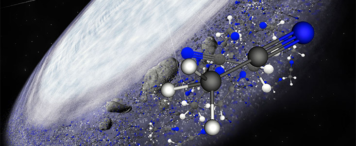 Artist impression of the protoplanetary disc surrounding the young star MWC 480