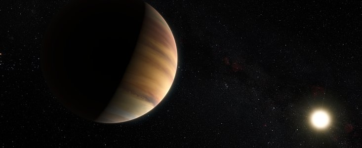 Künstlerische Darstellung des Exoplaneten 51 Pegasi b