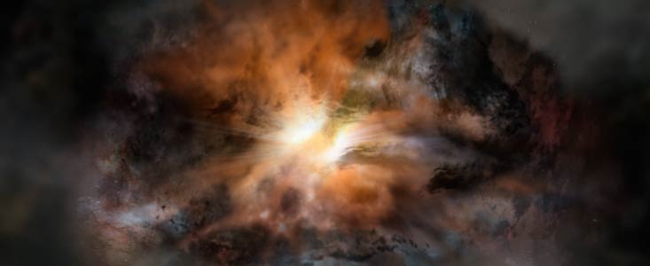 Impresión artística de la galaxia W2246-0526