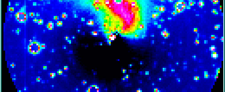 Spectacular jet in comet Hale-Bopp