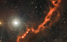 APEX image of a star-forming filament in Taurus