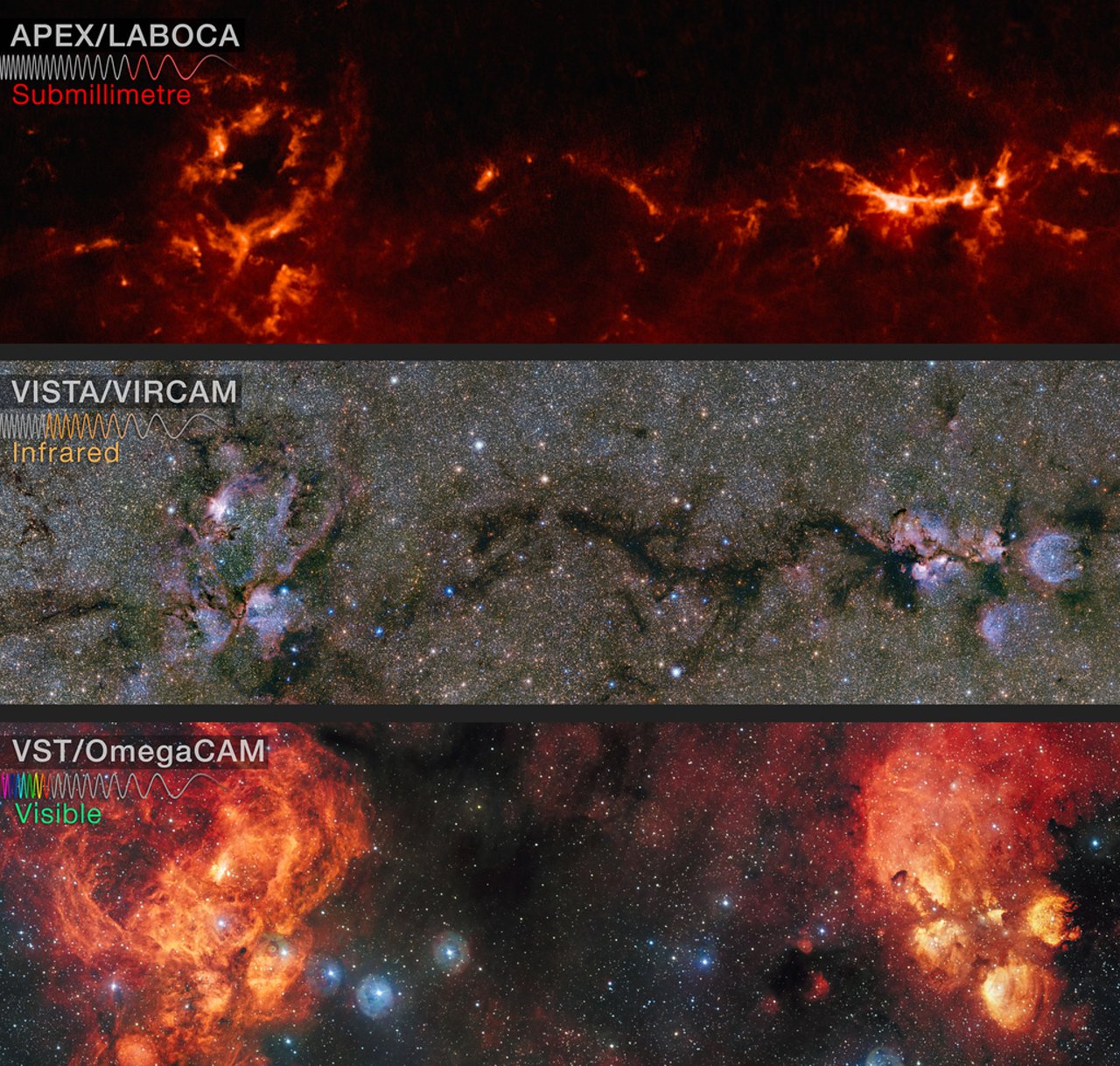 The Cat’s Paw and Lobster Nebulae