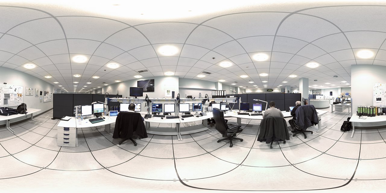Control room at night