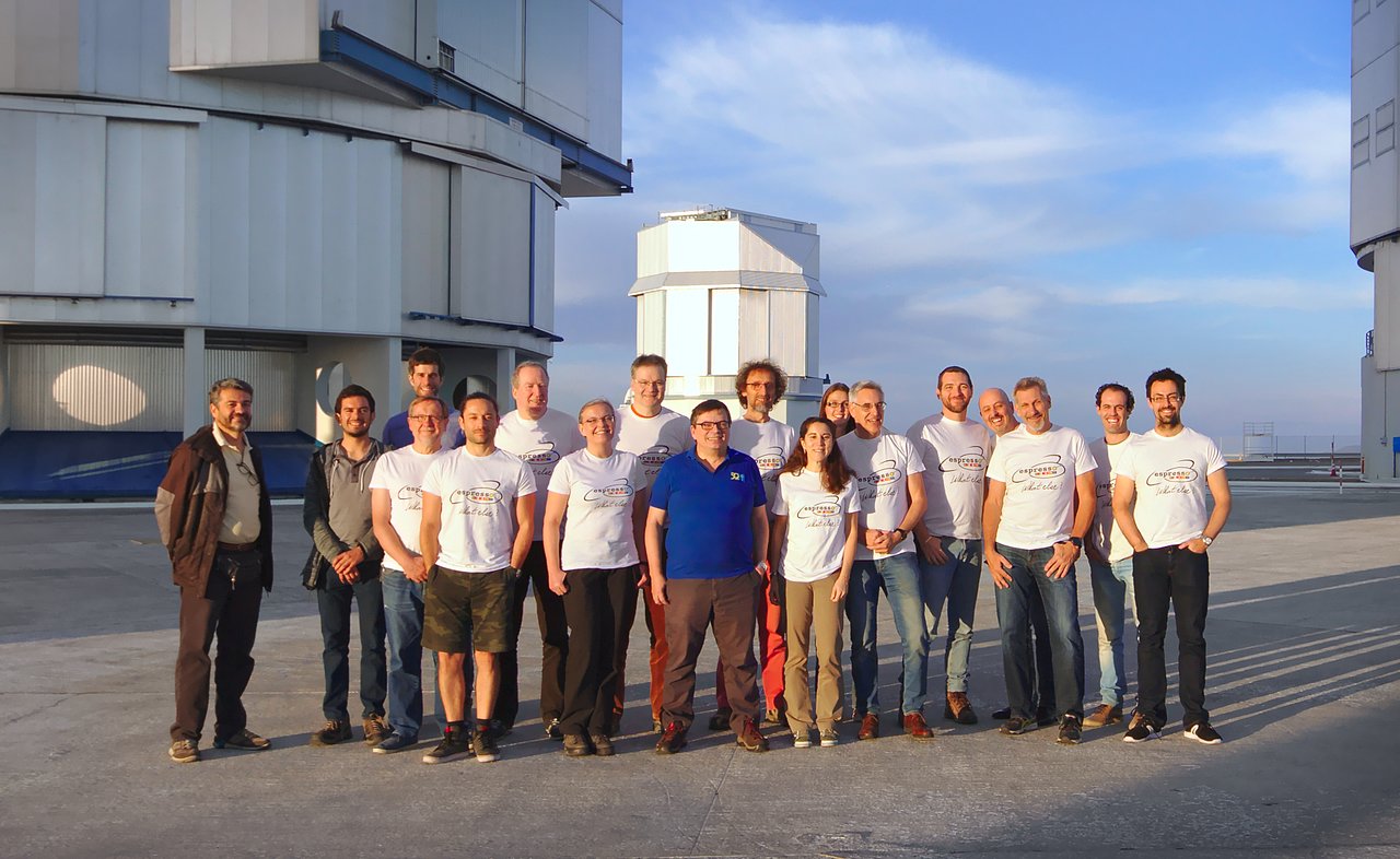 ESPRESSO instrument achieves first light with all four Unit Telescopes