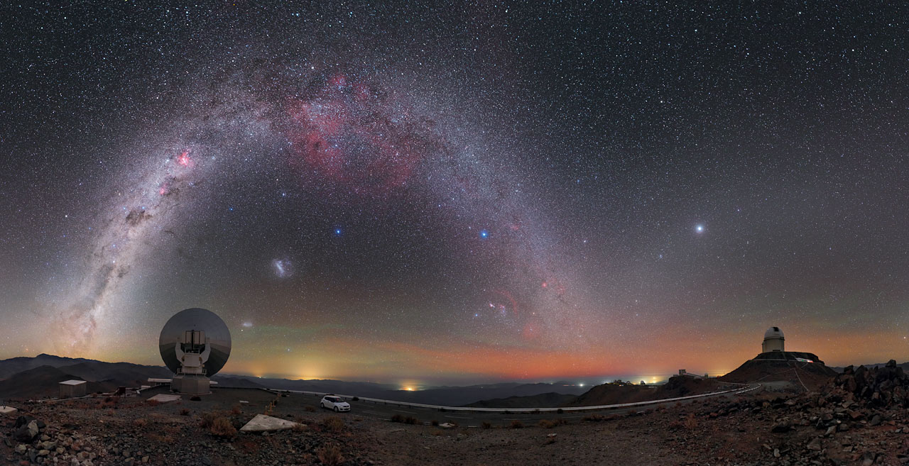 Under the celestial arch