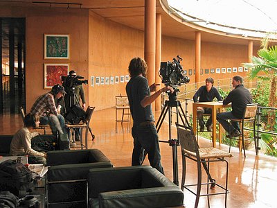 Filming at Paranal.