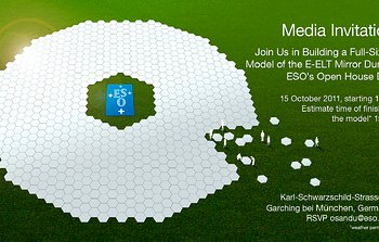 Media Advisory: Visitors at ESO Headquarters to Build Full-size Replica of World’s Largest Planned Telescope Mirror
