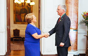 Treffen der designierten chilenischen Präsidentin Michelle Bachelet mit führenden Vertretern der ESO