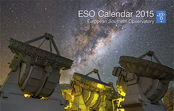 O calendário do ESO para 2015 já está disponível