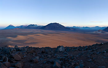 Mounted image 004: Chajnantor plateau from the south at sunrise in 2007