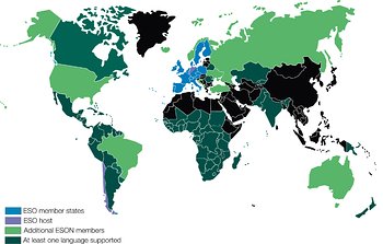 Novos países no ESO Science Outreach Network