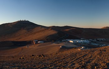 Mounted image 007: The VLT and Residencia and base camp