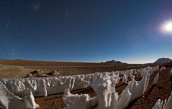 Mounted image 155: Icy Penitents by Moonlight on Chajnantor