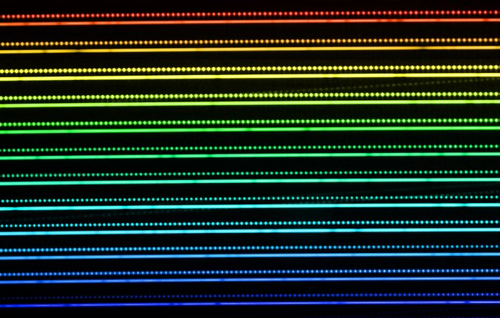 O pente de frequência laser em acção