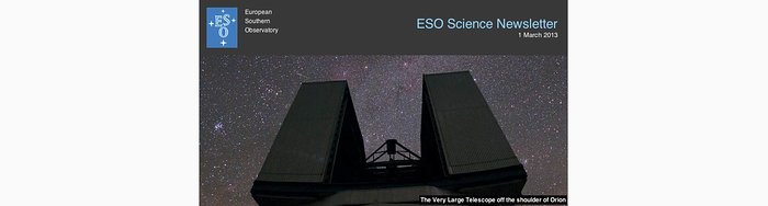 ESO science newsletter