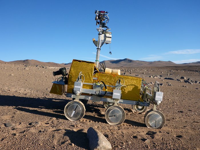 Test eines Mars-Rovers in der Nähe des Paranal-Observatoriums