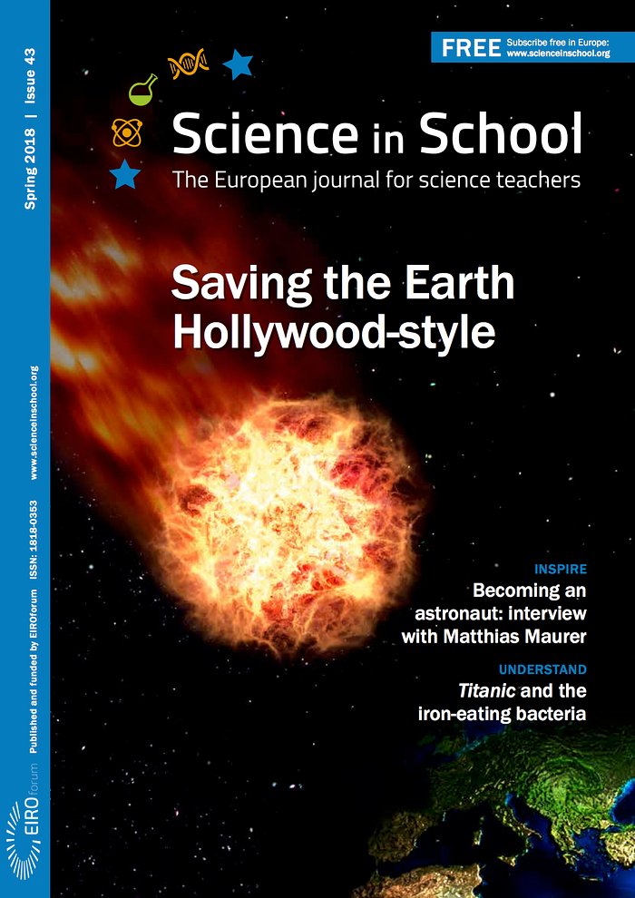 Titelseite von Science in School Ausgabe 43