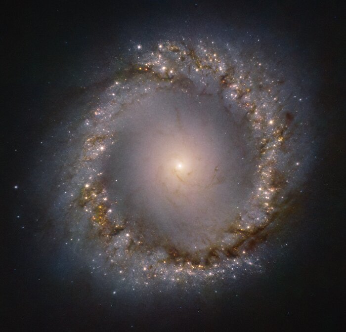 ERIS ve la primera luz, capturando una vista detallada del anillo interior de NGC 1097