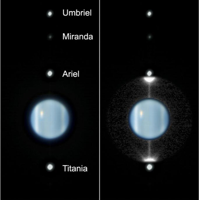 Peering at Uranus's rings as they swing edge-on to Earth for the first time since their discovery in 1977
