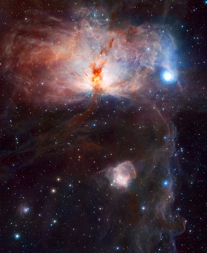 The hidden fires of the Flame Nebula*