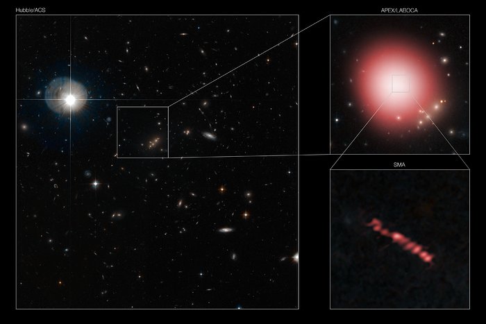 Chance discovery reveals star factories in the distant Universe