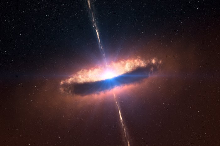 A disc around a massive baby star (artist's impression)