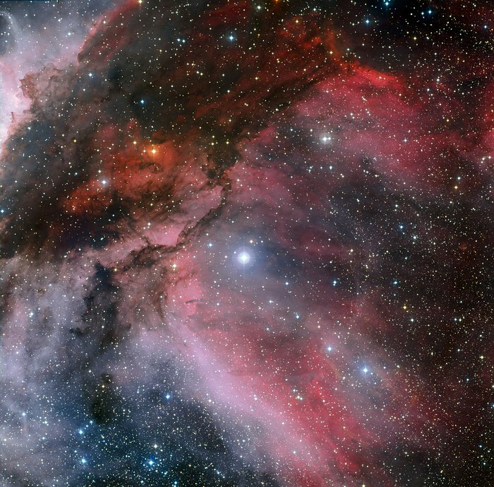 La nebulosa Carina alrededor de la estrella Wolf–Rayet WR 22