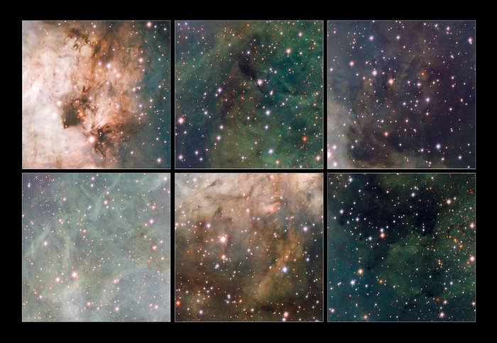 Highlights from the VST image of Messier 17