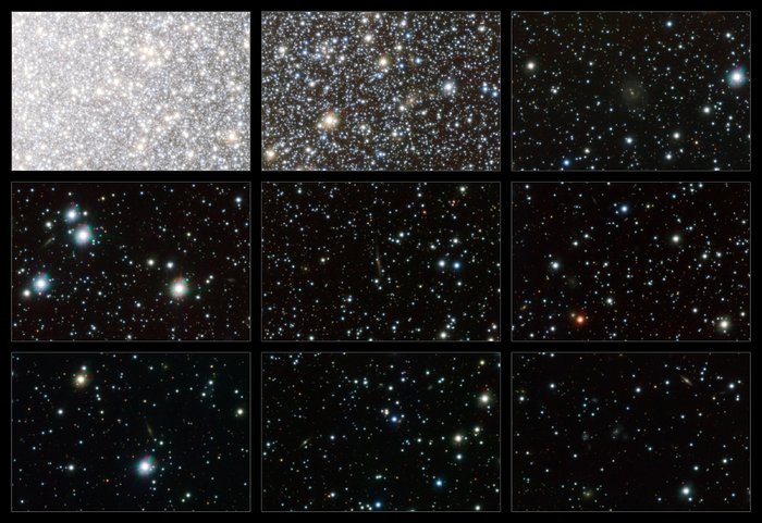Detalles de la imagen de Omega Centauri tomada por el VST